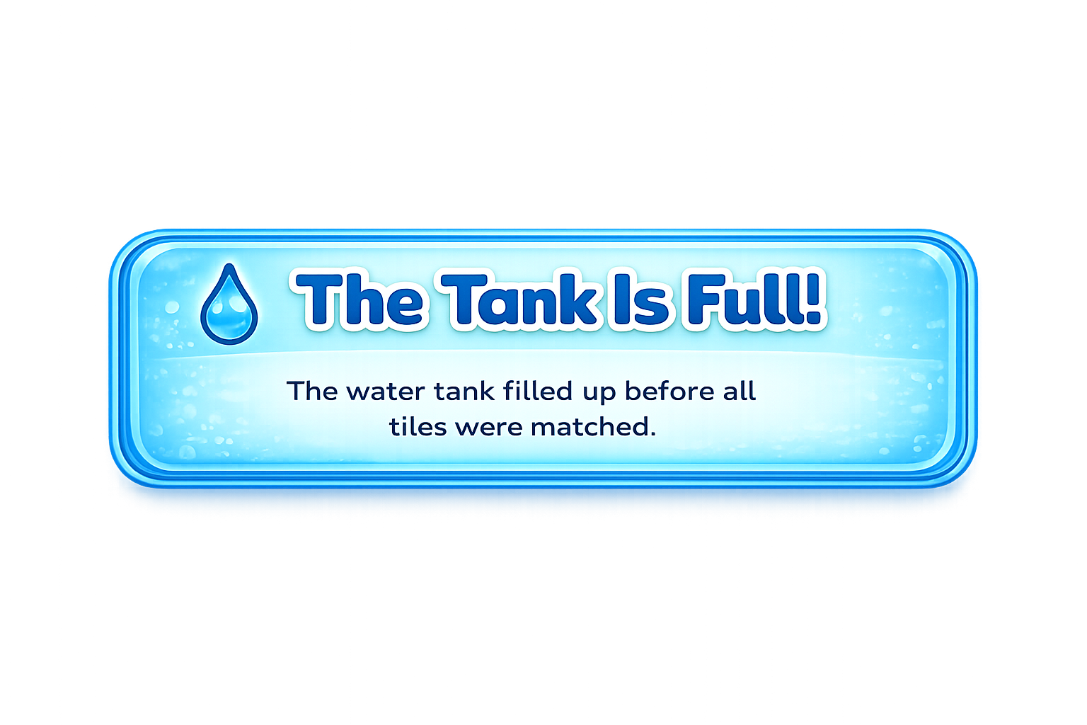 The Tank Is Full!
